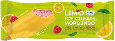 Морозиво 10% Йогурт-малина-лим Лімо 80г