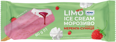 Морозиво 10% Меренга-суниця Лімо 80г