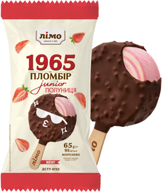Морозиво Junior 1965 Полуниця глазур Лімо 65г