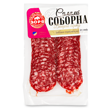Ковбаса Салямі Соборна с/к в/г нар 80г "Зоря"