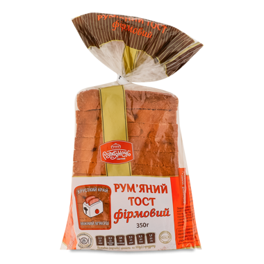 Хліб Тостовий Фірмовий 350г /Рум'янець/