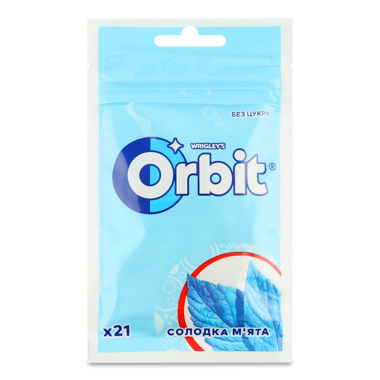 Жув.гум "ORBIT" Солодка м'ята пакет 29г /Ріглі/